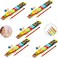 Doms Neon Wooden Pencils School Stationery Rubber Tipped Graphite for Kids, Boys &amp; Girls - Pack of 50