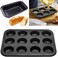 3-Piece Non-Stick Bakeware Set &ndash; 12-Cup &amp; 6-Cup Muffin Pans + Loaf Pan &ndash; Carbon Steel Cupcake Tray &amp; Bread Baking Tin &ndash; Easy Release, Kitchen Essentials for Muffins, Cakes &amp; Breads