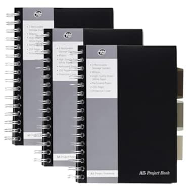 Pukka Pads SBPROBA5 A5 Project Book - Silver (Pack of 3)
