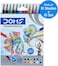 Doms Non-Toxic Half Size Colour Pencil Set in Cardboard Box (12 Assorted Shades x 10 Set) (Model: DM3443P10)