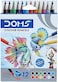 Doms Non-Toxic Half Size Colour Pencil Set in Cardboard Box (12 Assorted Shades x 10 Set) (Model: DM3443P10)