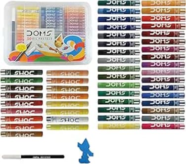 Doms Oil Pastel 50 Shades Plastic Pack