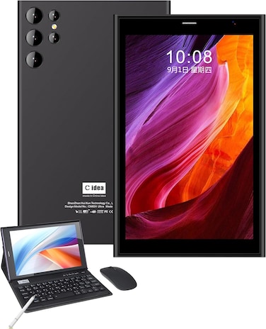 CM824 Ultra 8&quot; Tablet with 5G, WiFi, Single SIM, Dual Camera, Android 14, Zoom &amp; TikTok support. Includes keyboard &amp; mouse. Slim, stylish, perfect for kids &amp; daily use.