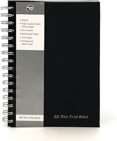 Pukka Pad, Black Wirebound Pad A5