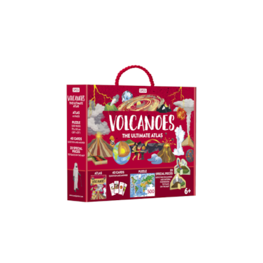Sassi The Ultimate Atlas Volcanoes &ndash; Hardcover Illustrated Volcano &amp; Earth Science Encyclopedia for Kids   Educational Atlas with Maps, Facts &amp; Activities