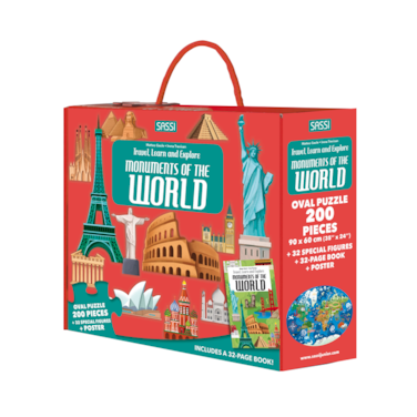 Sassi Travel, Learn &amp; Explore Monuments of the World   48‑Page Interactive Activity Book for Kids Ages 4+   Stickers, Puzzles &amp; Educational Fun