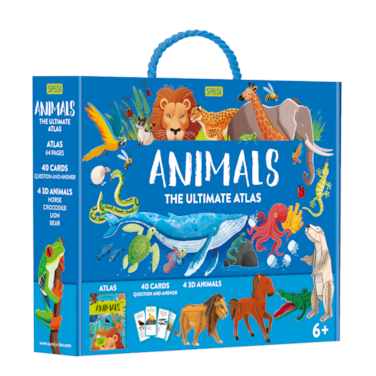 Sassi The Ultimate Atlas Animals &ndash; Hardcover Illustrated World Animal Encyclopedia for Kids   Large Educational Atlas with Maps, Facts &amp; Activities