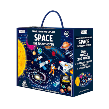 Sassi Travel, Learn and Explore Space: The Solar System   48‑Page Interactive Space Activity Book for Kids Ages 4+   Stickers, Puzzles &amp; Educational Fun