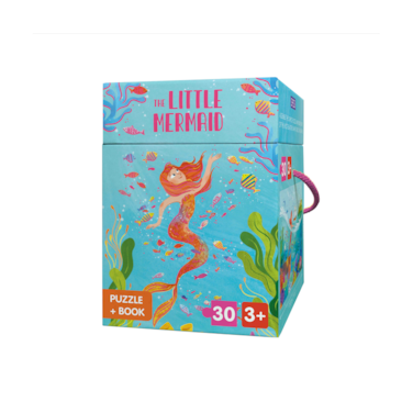 Sassi Junior The Little Mermaid Fairy Tale Puzzle &amp; Book Set &ndash; 10‑Page Illustrated Storybook + 30‑Piece Ocean Puzzle &ndash; Classic Children&rsquo;s Tale &amp; Activity Set for Ages 3+