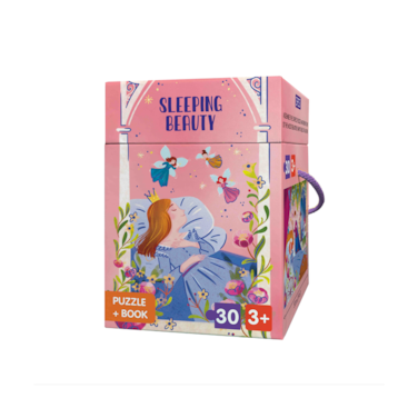 Sassi Junior Sleeping Beauty &ndash; 10-Page Classic Fairy Tale Book with 30-Piece Illustrated Puzzle for Kids Ages 3+   Story &amp; Play Set