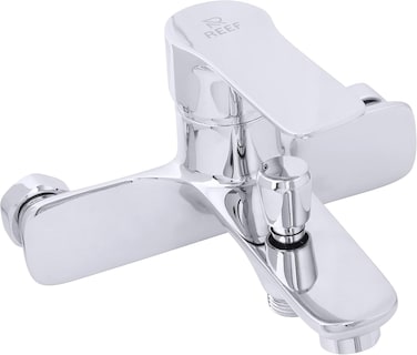 REEF POPPY Fiona Hot &amp; Cold Shower Mixer - Polished Chrome, Single Lever Bathtub Faucet, Water-Saving Soft Flow Shower Tap (Model: CHN-RF-BM-PY02)