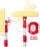 LiAo LB2201 Window Cleaner with Aluminum Handle, 8-Inch Cleaning Head, Red/Silver