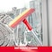 LiAo LB2201 Window Cleaner with Aluminum Handle, 8-Inch Cleaning Head, Red/Silver