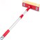 LiAo LB2201 Window Cleaner with Aluminum Handle, 8-Inch Cleaning Head, Red/Silver