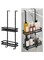 ROUNY The Door Shower Caddy Hanging, No Drilling Adhesive Shower Organizer,3 Layers Bathroom Storage Rack Shelf Basket with Hooks and Soap Holder, Rustproof Waterproof &amp; Durable (2 Layers-Black)