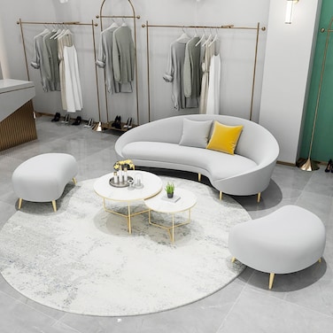 Karnak Montana Modular 3 Seater Velvet Sofa - Light Grey