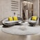 Karnak Montana Modular 3 Seater Velvet Sofa With Arm Chair - Dark Grey