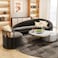 Karnak Montana Modular 3 Seater Velvet Sofa - Black