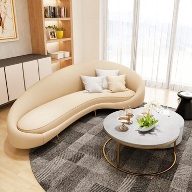 Karnak Montana Modular 3 Seater Velvet Sofa - Light Brown