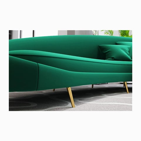 Karnak Montana Modular 3 Seater Velvet Sofa - Green