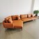 Karnak Melon 3 Seater Sectional Leather Sofa - Brown