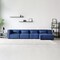 Karnak Gian 4 Seater L Shaped Velvet Sofa  - Blue