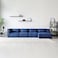 Karnak Gian 4 Seater L Shaped Velvet Sofa  - Blue