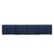 Karnak Gian 4 Seater L Shaped Velvet Sofa  - Blue