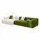 Karnak Alba 3 Seater Sectional Puff sofa - White/Green
