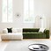 Karnak Alba 3 Seater Sectional Puff sofa - White/Green