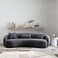Karnak Feather Round Teddy Fabric Sofa Lounge - Black