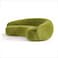 Karnak Feather Round Teddy Velvet Sofa Lounge - Green
