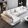Karnak Spencer 4 Seater L-Shape Polyester Sofa - White