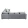 Karnak Adeline 6 Seater U-Shape Velvet Sofa - Grey