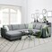 Karnak Adeline 6 Seater U-Shape Velvet Sofa - Grey