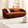 Karnak Bliza 3 Seater Velvet Sofa - Brown