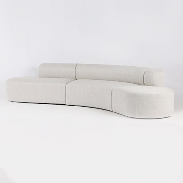 Karnak Boucle 4 Seater Fabric Sofa - Cream