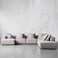 Karnak Hansen 6 Seater U-Shape Velvet Sofa - Pale Silver