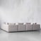 Karnak Hansen 6 Seater U-Shape Velvet Sofa - Pale Silver
