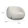 Karnak Luxurious Lounge 1 Seater Fabric Sofa - White