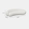Karnak Feather Round Teddy Fabric Sofa Lounge - White