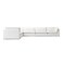 Karnak Baker Luxury 6 Seater L-Shape Couch Velvet Sofa - White