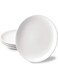 DELLING 10 inch White Dinner Plates Set, Porcelain Dessert/Salad Plate, Serving Dishes, Dinnerware Sets, Scratch Resistant, Lead-Free, Microwave, Oven, and Dishwasher Safe - Set of 4