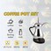 800W Electric Coffee Pot Set 600ml Stainless Steel Kettle for Coffee, Tea, Milk &amp; Boiling Water