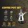 800W Electric Coffee Pot Set 600ml Stainless Steel Kettle for Coffee, Tea, Milk &amp; Boiling Water