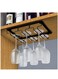 Metal Hanging Wine Glass Rack Under Cabinet