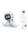 EMO Robot Desktop Pet Companion (Skateboard-White)   AI-Powered Smart Robot with Voice Interaction, Smart Light &amp; Wireless Charging Skateboard Base for Kids and Adults
