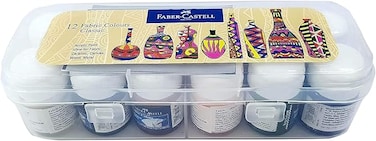 Faber-Castell Fabric Colors 12X10Ml In A Plastic Box