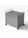 RAKKYO Fabric storage box with handle and casters, which is more convenient to move, and has a lid to prevent dust from entering, gray