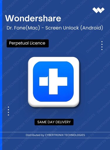 Wondershare Dr.Fone (Mac) - Screen Unlock (Android)   Perpetual License   Digital License   Same Day Delivery